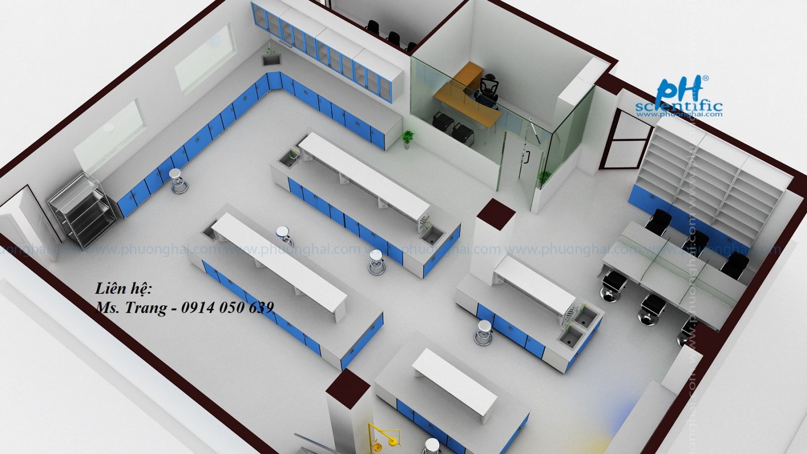 Bàn thí nghiệm trung tâm - Central Bench, type T